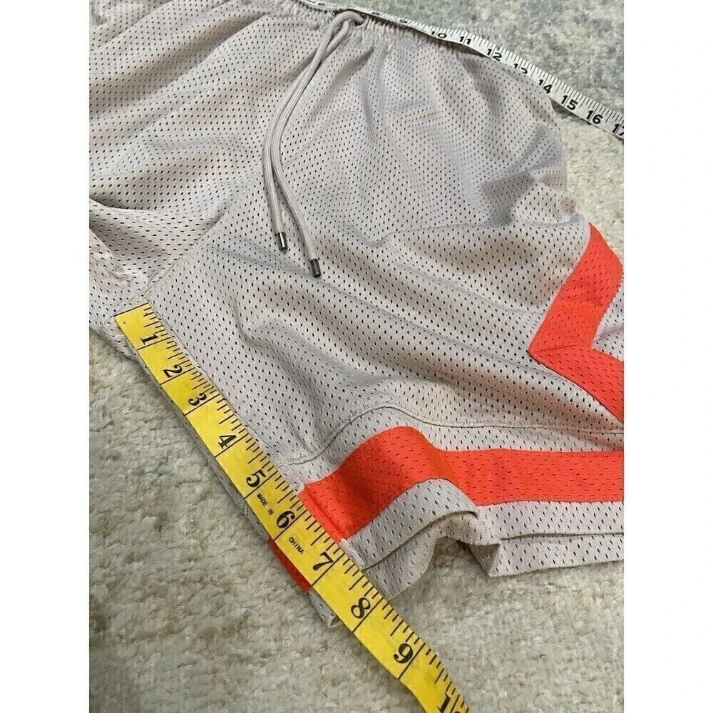 Air Jordan Men Activewear Shorts Medium White Last Shot Diamond Mesh Basketball